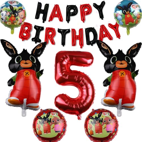 5 Jahre Bunny Geburtstag Deko,Luftballon Bunny 5 Jahre Geburtstagsdeko,Bunny Party Deko,Bunny Folienballon,Birthday Party Supplies Dekoration Set 5 Jahre Bunny Geburtstag Deko,Luftballon Bunny 5 Jahre Geburtstagsdeko,Bunny Party Deko,Bunny Folienballon,Birthday Party Supplies Dekoration Set von PYTRARTY