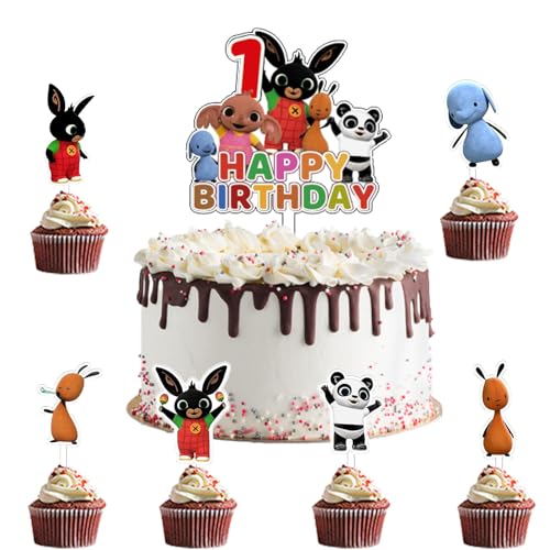 7 Stück Bunny Tortendeko,Bunny Cake Topper 1 Jahre,Bunny Kinder Kuchen Deko Geburtstag,Bunny Cake Birthday Party Decoration,Geeignet für Kindergeburtstage 7 Stück Bunny Tortendeko,Bunny Cake Topper 1 Jahre,Bunny Kinder Kuchen Deko Geburtstag,Bunny Cake Birthday Party Decoration,Geeignet für Kindergeburtstage von PYTRARTY