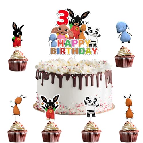 7 Stück Bunny Tortendeko,Bunny Cake Topper 3 Jahre,Bunny Kinder Kuchen Deko Geburtstag,Bunny Cake Birthday Party Decoration,Geeignet für Kindergeburtstage 7 Stück Bunny Tortendeko,Bunny Cake Topper 3 Jahre,Bunny Kinder Kuchen Deko Geburtstag,Bunny Cake Birthday Party Decoration,Geeignet für Kindergeburtstage von PYTRARTY