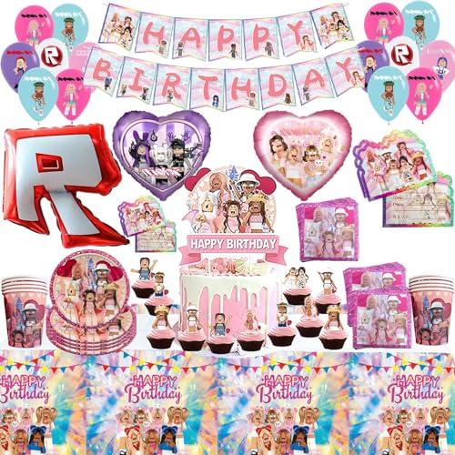 Robllox Geburtstag Party Deko,Robllox Geburtstag Geschirr,Robllox Luftballon, Party Tableware,Kindergeburtstag Deko, Mädchen Party Dekoration Robllox Geburtstag Party Deko,Robllox Geburtstag Geschirr,Robllox Luftballon, Party Tableware,Kindergeburtstag Deko, Mädchen Party Dekoration von PYTRARTY