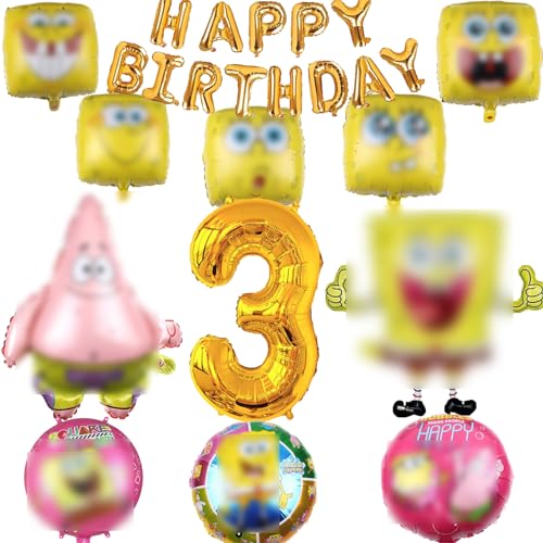 Luftballon 3 Jahre Geburtstag Deko，Luftballon Party Deko,Geburtstag 3 Jahre,Ballon Party Dekoration,Folienballons Set von PYTRARTY