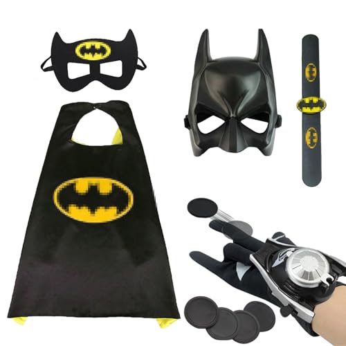 Superhelden Masken KostüM,Superhelden Kostüm Kinder 3 Jahre und 4 Jahre,Superhelden Handschuhe Werfer und Mask und Umhang,Cosplay KostüMe FüR Kinder,Geeignet für Geburtstage, Halloween, Karneval Superhelden Masken KostüM,Superhelden Kostüm Kinder 3 Jahre und 4 Jahre,Superhelden Handschuhe Werfer und Mask und Umhang,Cosplay KostüMe FüR Kinder,Geeignet für Geburtstage, Halloween, Karneval von PYTRARTY