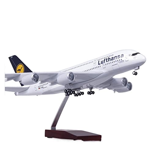 PYWCOM Modellflugzeug-Bausätze 1: 160 Passend Für A380 Static Airplane Model W Light and Wheel Die Cast Scale Resin Plane Collection 50.5CM von PYWCOM