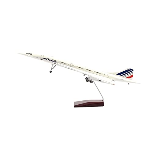 PYWCOM Modellflugzeug-Bausätze Geeignet Für 50 cm Harz-Druckguss Air France Concord Leichtlast-Flugzeugmodell Mit Rädern (with Light) von PYWCOM
