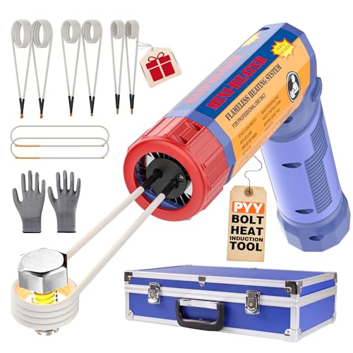 PYY Induktionsheizbolzenentfernung - Bolzenwärme Induktionswerkzeug 1200W Magnetische Induktionsheizung zum Entfernen von Muttern, Bolzen, Lagern, mit drehbarem Griff, 8 Spulen, Überhitzungsschutz PYY Induktionsheizbolzenentfernung - Bolzenwärme Induktionswerkzeug 1200W Magnetische Induktionsheizung zum Entfernen von Muttern, Bolzen, Lagern, mit drehbarem Griff, 8 Spulen, Überhitzungsschutz von PYY