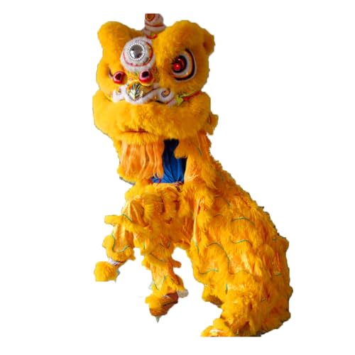 PZEOB Chinesischer Löwentanz aus Wolle, Drachentanz aus Seide, realistisches chinesisches Drachentanzkostüm, Show chinesischer Volkskunst, Löwentanzkostüm von PZEOB
