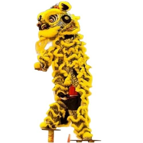 PZEOB Chinesischer Neujahrslöwentanz, chinesischer Drachentanz, hochwertige Wolle, chinesischer Löwentanz, Maskottchenkostüm, traditionelle Volkskunst von PZEOB