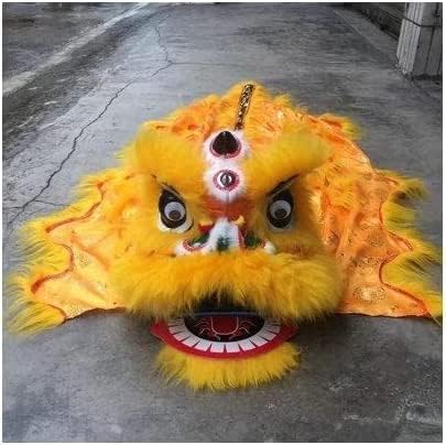 PZEOB Einzigartiger Löwenkopf-Tanz, traditioneller chinesischer Löwentanz, Löwentanz-Kostüm, handgefertigtes Frühlingsfest-Garn, Löwentanz, tolles Geschenk von PZEOB