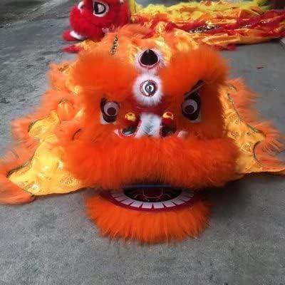 PZEOB Einzigartiger Löwenkopf-Tanz, traditioneller chinesischer Löwentanz, Löwentanz-Kostüm, handgefertigtes Frühlingsfest-Garn, Löwentanz, tolles Geschenk von PZEOB