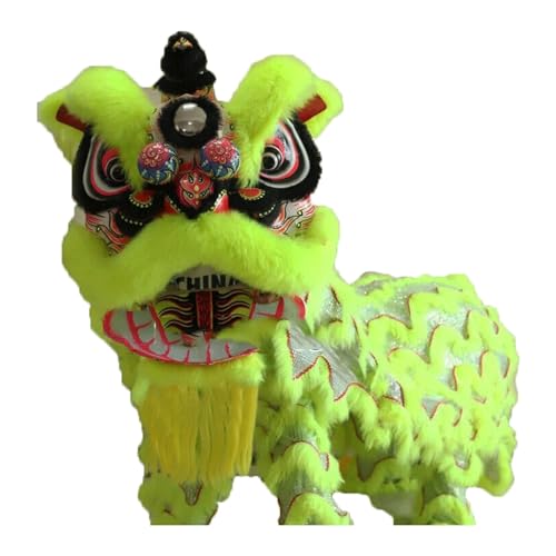 PZEOB Wolle Chinesischer Drachentanz Löwentanz Maskottchen Kostüm Requisiten 5,2-5,5 Fuß, 5,5-5,8 Fuß Löwentanz Zwei Erwachsene Kampfkunst Löwentanz von PZEOB