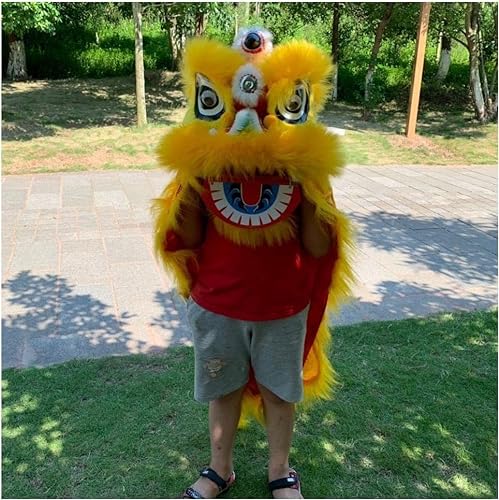 PZEOB Wolle Löwentanz Chinesischer Drachentanz Löwentanz Maskottchen Kostüm Neujahr Frühlingsfest Leistungskostüm Löwentanz Requisiten von PZEOB