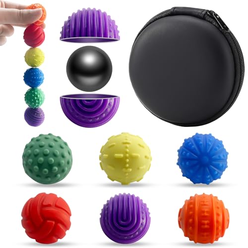 6er-Pack Magnetische Fidget Toys Stressball, Zappelball-Spielzeug mit magnetischer Induktion, magnetische Fidget bälle, sensorisches Spielzeug zum Stressabbau, bei Angstzuständen, ADHS und Autismus 6er-Pack Magnetische Fidget Toys Stressball, Zappelball-Spielzeug mit magnetischer Induktion, magnetische Fidget bälle, sensorisches Spielzeug zum Stressabbau, bei Angstzuständen, ADHS und Autismus von PZJOALN