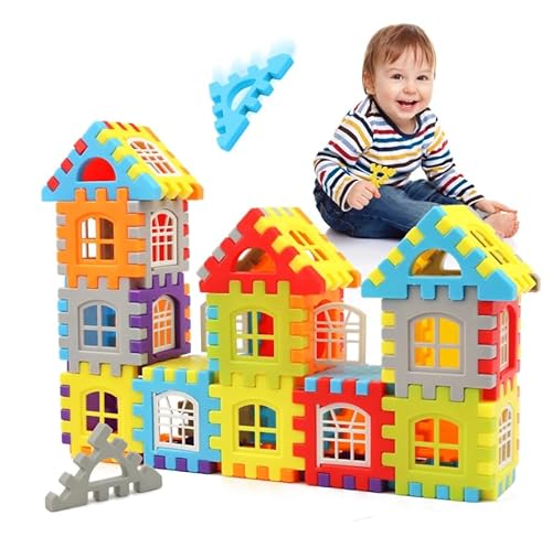 PZJOALN 150-teiliges Bausteinset, Bausteine für Kinder ab 3 Jahren, Baustein-Spielzeugset, Hausbauspielzeug, Lernspielzeug für Kleinkinder PZJOALN 150-teiliges Bausteinset, Bausteine für Kinder ab 3 Jahren, Baustein-Spielzeugset, Hausbauspielzeug, Lernspielzeug für Kleinkinder von PZJOALN
