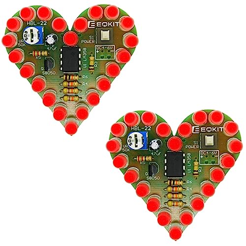 DIY Bausatz Herzform Atmende Lampe Bausatz DC 4V-6V Atmende LED Suite Rot Weiß Blau Grün DIY Elektronische Produktion zum Lernen,Rot 2Stück DIY Bausatz Herzform Atmende Lampe Bausatz DC 4V-6V Atmende LED Suite Rot Weiß Blau Grün DIY Elektronische Produktion zum Lernen,Rot 2Stück von PZMYJB
