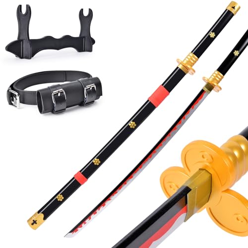 PZOEWUESR Anime Yama Enma Black Sword Zoro Cosplay Schwert, 104,1 cm, mit Ständer, für Rollenspiele und Sammlung PZOEWUESR Anime Yama Enma Black Sword Zoro Cosplay Schwert, 104,1 cm, mit Ständer, für Rollenspiele und Sammlung von PZOEWUESR