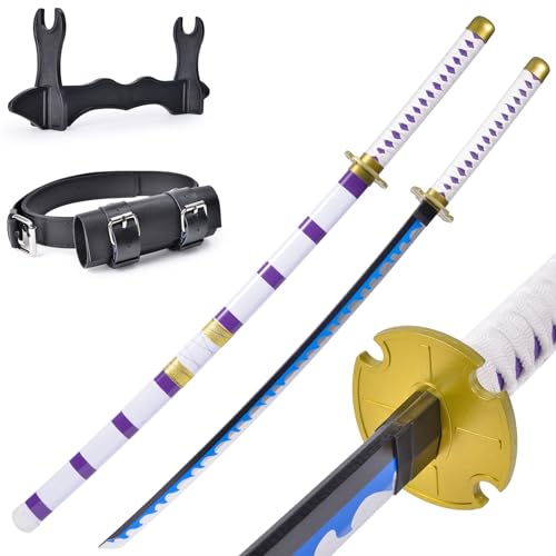 PZOEWUESR Anime Kitetsu II Schwert Zoro Cosplay Schwert - 104,1 cm - mit Ständer für Rollenspiele und Sammlung - für Erwachsene PZOEWUESR Anime Kitetsu II Schwert Zoro Cosplay Schwert - 104,1 cm - mit Ständer für Rollenspiele und Sammlung - für Erwachsene von PZOEWUESR
