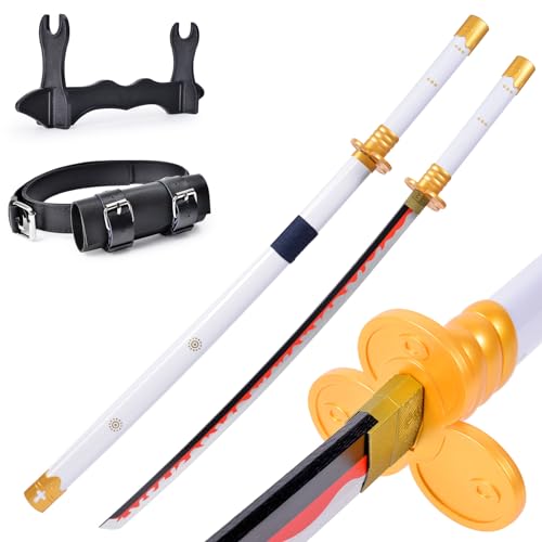 PZOEWUESR Anime Yama Enma Weißes Schwert Zoro Cosplay Schwert 104,1 cm – mit Ständer für Rollenspiele und Sammlung PZOEWUESR Anime Yama Enma Weißes Schwert Zoro Cosplay Schwert 104,1 cm – mit Ständer für Rollenspiele und Sammlung von PZOEWUESR