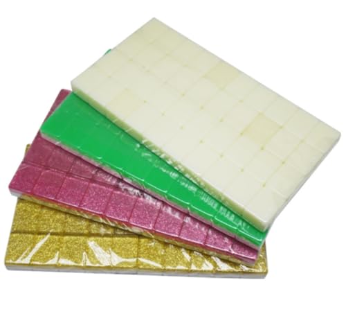PZOFERLIN Chinesische Mahjong-Spielsteine Chinesisches Mahjong-Set, 144 23 mm große Spielsteine, mit Aufbewahrungsbox, beiges Melamin(Beige) von PZOFERLIN