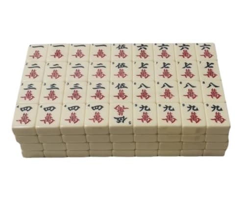 PZOFERLIN Chinesische Mahjong-Spielsteine Chinesisches Mahjong-Set, 144 Steine, Beige, mehrere Größen(22mm) von PZOFERLIN