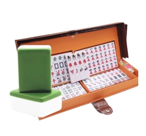 PZOFERLIN Chinesische Mahjong-Spielsteine Chinesisches Mahjong-Set aus Melamin, 160 Steine, 30 mm, mit Zubehör und Aufbewahrungsbox, Grün PZOFERLIN Chinesische Mahjong-Spielsteine Chinesisches Mahjong-Set aus Melamin, 160 Steine, 30 mm, mit Zubehör und Aufbewahrungsbox, Grün von PZOFERLIN