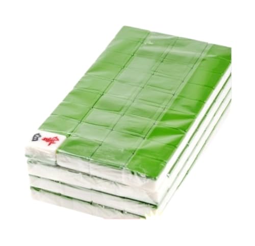 PZOFERLIN Chinesische Mahjong-Spielsteine Mahjong-Set, Chinesisch, 144 Spielsteine, Melamin, Aufbewahrungsbox, Tischdecke, Blau/Grün, 40–44 mm(Green,44mm) von PZOFERLIN
