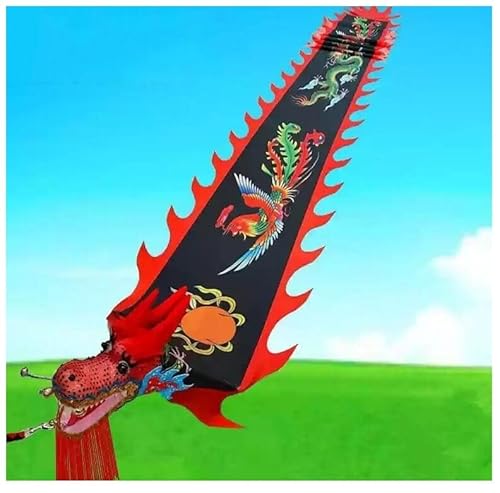 PZOFERLIN Drachen-Tanz-Fitnessband Drachen Poi Band Streamer Fitness Jonglieren Kunst Tanzen mehrere Größen waschbar(12M (39 Ft)) von PZOFERLIN