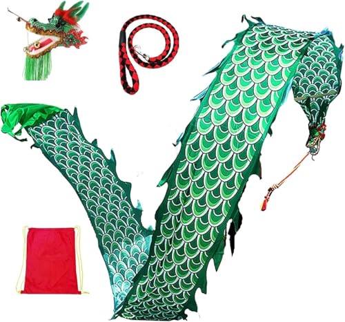 PZOFERLIN Drachen-Tanz-Fitnessband Drachen-Poi-Set mit Drachenkopfseil und Taschenband, Länge 6–10 m(10 M (33 Ft)) von PZOFERLIN