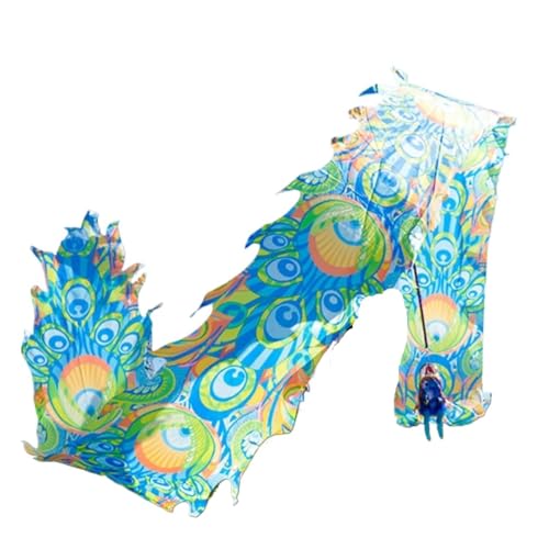 PZOFERLIN Drachen-Tanz-Fitnessband Dragon Poi Streamer Tanzband for Jongliergymnastik, Mehrfarbig, mehrere Größen(Light Blue,8M) von PZOFERLIN