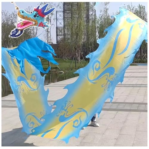 PZOFERLIN Drachen-Tanzbänder Dragon Poi Fitness Jonglier-Streamer-Band, Mehrfarbig, mehrere Größen(6 M (20 Ft)) von PZOFERLIN