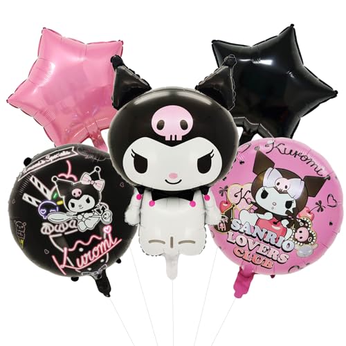 5pcs Kurom Cartoon Aluminium Folienballons,Kurom Cartoon Ballon Geburtstagsdeko,Kindergeburtstag Ballon Dekoration,Folienballon Party Deko für Kinder von PaCum