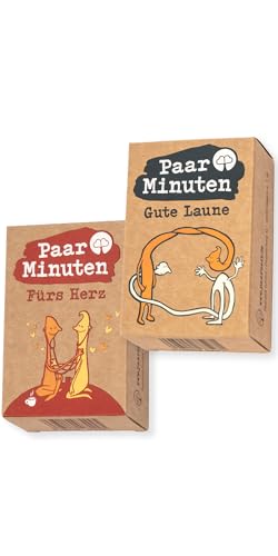PaarMinuten Doppelpack – 2 Spiele mit je 53 spielerischen Gesprächsimpulsen für Paare – Hochzeitsgeschenk 2024, für Frauen, Männer, Eltern, spannende Fragekarten für zwischendurch ... (D) Doppelpack PaarMinuten Doppelpack – 2 Spiele mit je 53 spielerischen Gesprächsimpulsen für Paare – Hochzeitsgeschenk 2024, für Frauen, Männer, Eltern, spannende Fragekarten für zwischendurch ... (D) Doppelpack von Paarzeit