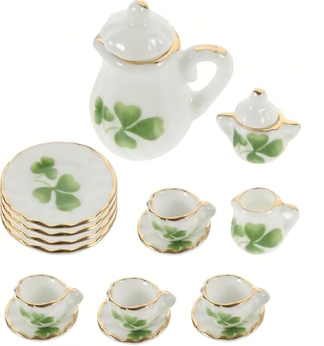 Puppenhaus-Teeset,15 stücke Mini Porzellan Blume Teetasse Miniatur-Tee-Set 1:12 Puppenhaus Zubehör Wichtel Miniatur Vintage Porzellan Kaffee Teeservice Geschirr,für Jungen Mädchen Puppenhäuser Puppenhaus-Teeset,15 stücke Mini Porzellan Blume Teetasse Miniatur-Tee-Set 1:12 Puppenhaus Zubehör Wichtel Miniatur Vintage Porzellan Kaffee Teeservice Geschirr,für Jungen Mädchen Puppenhäuser von PacuM