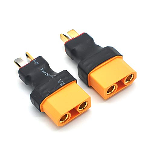 Padarsey No Wires Connector T-Plug Deans Male to XT90 XT-90 Female Conversion Adapter for RC LiPo Battery (2 Pack) von Padarsey