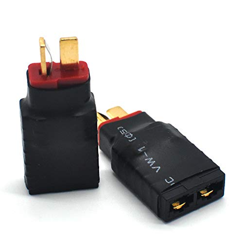 Padarsey Kompatibel mit Deans T-Stecker auf TRX-Buchse, Adapter, keine Drähte, RC-Batterieanschlüsse, Konverter-Adapter-Set (2 Stück) von Padarsey