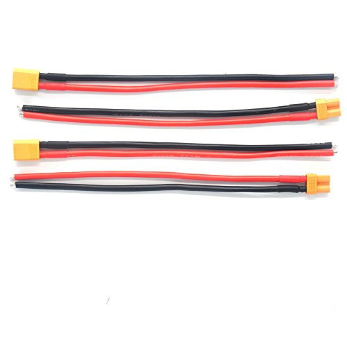 Padarsey XT30-Stecker weiblich/männlich mit Gehäuse, 15 cm, Silikondraht, 16 AWG (XT30, 15 cm, 2 Paar), 2 Paar Padarsey XT30-Stecker weiblich/männlich mit Gehäuse, 15 cm, Silikondraht, 16 AWG (XT30, 15 cm, 2 Paar), 2 Paar von Padarsey