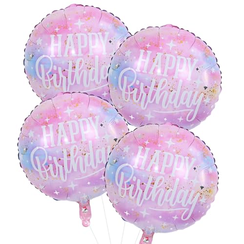 45,7 cm rosa und blau Happy Birthday Folienballon für Mädchen Jungen Kinder Geburtstag Babyparty Geschlecht Offenbarung Schule Events Themenparty Dekorationen von Paeyeq