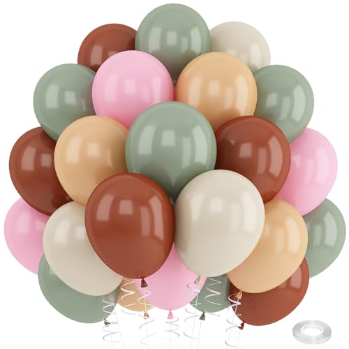 Luftballons in Salbeigrün und Rosa, 30,5 cm, staubiges Grün, Rosa, Braun, Ballon für Mädchen, Geburtstag, Safari, Dschungel, Party-Dekorationen, Nebelgrün, Beige, Nude, Rouge, Kaffee, Braun Luftballons in Salbeigrün und Rosa, 30,5 cm, staubiges Grün, Rosa, Braun, Ballon für Mädchen, Geburtstag, Safari, Dschungel, Party-Dekorationen, Nebelgrün, Beige, Nude, Rouge, Kaffee, Braun von Paeyeq