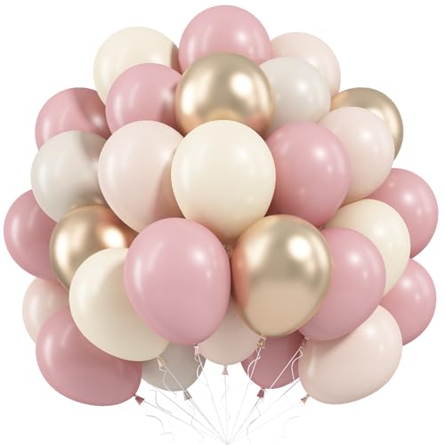 Luftballons in Altrosa-Beige, 60 Stück, 30,5 cm, rosa Sand-Weiß, Metallic-Gold, hautfarben, cremefarben, Ballon für Mädchen, Frauen, Geburtstag, Pastell, Brautparty, Boho, Hochzeit, Babyparty Luftballons in Altrosa-Beige, 60 Stück, 30,5 cm, rosa Sand-Weiß, Metallic-Gold, hautfarben, cremefarben, Ballon für Mädchen, Frauen, Geburtstag, Pastell, Brautparty, Boho, Hochzeit, Babyparty von Paeyeq