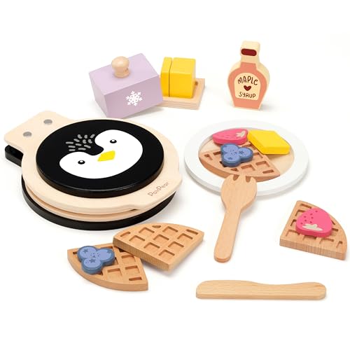 PairPear Waffeleisen aus Holz Spielzeug Lebensmittelsatz Rollenspiel Küchenzubehör Holz Backspielset Frühstücks und Teesets für Kinder Geschenk für Mädchen und Jungen ab 3 Jahren Wooden Waffle Maker PairPear Waffeleisen aus Holz Spielzeug Lebensmittelsatz Rollenspiel Küchenzubehör Holz Backspielset Frühstücks und Teesets für Kinder Geschenk für Mädchen und Jungen ab 3 Jahren Wooden Waffle Maker von PairPear