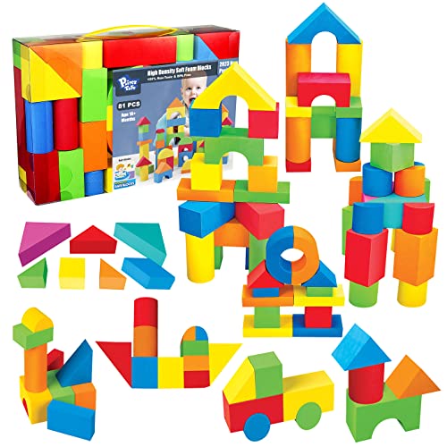 Pairez Toys 81-teiliges Schaumstoff-Bausteine-Set für Kleinkinder und Babys - Stapel-, Bad- und Puzzle-Blöcke, Frühes Lern, BPA-frei, Geeignet für Kinder von 2-4 Jahren und 18+ Monaten Pairez Toys 81-teiliges Schaumstoff-Bausteine-Set für Kleinkinder und Babys - Stapel-, Bad- und Puzzle-Blöcke, Frühes Lern, BPA-frei, Geeignet für Kinder von 2-4 Jahren und 18+ Monaten von Pairez Toys