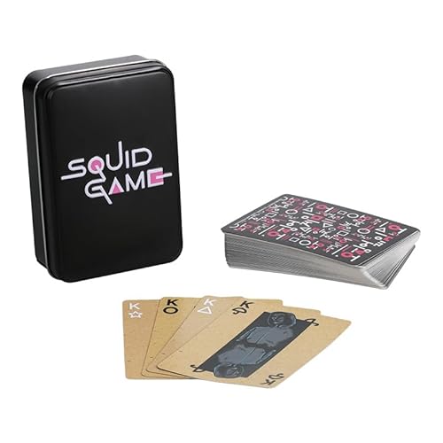 Squid Game Illustrierte Spielkarten - Offiziell lizenziertes Netflix klassisches Kartenspiel in Sammeldose, ikonische Designs und Charaktere, Geschenk für Fans | Paladone Squid Game Illustrierte Spielkarten - Offiziell lizenziertes Netflix klassisches Kartenspiel in Sammeldose, ikonische Designs und Charaktere, Geschenk für Fans | Paladone von Paladone