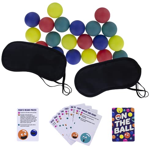 Paladone On the Ball Game - Enthält Tischtennisbälle, Augenbinden und Herausforderungskarten von Paladone