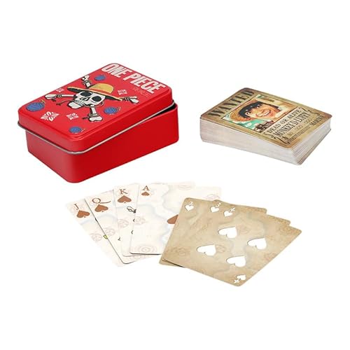 Paladone One Piece Jolly Rogers Spielkarten für Poker, Rummy, Go Fish, Kartenspiele, offiziell Lizenziertes Anime-Merchandise & Sammlergeschenk in Metalldose Paladone One Piece Jolly Rogers Spielkarten für Poker, Rummy, Go Fish, Kartenspiele, offiziell Lizenziertes Anime-Merchandise & Sammlergeschenk in Metalldose von Paladone
