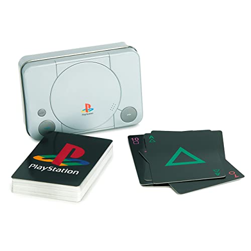 Paladone PP4137PS Playstation Spielkarten und Konsole Tin – Standard Deck für Gamer von Paladone