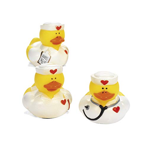 Palandi Gummienten als Krankenschwestern mit Herz 3 Stück Gummi-Ente, Spritzente Palandi Gummienten als Krankenschwestern mit Herz 3 Stück Gummi-Ente, Spritzente von Palandi