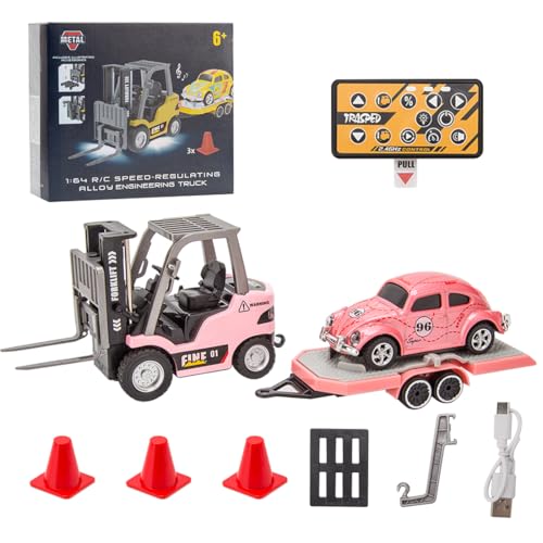 1/64 Maßstab Mini RC Truck Modell für Erwachsene, 2.4G Alloy RC Gabelstapler mit Cargo Haken, Wireless Controller, Gabeln und Palette, RC Cars Modellfahrzeug für Jungen Mädchen 1/64 Maßstab Mini RC Truck Modell für Erwachsene, 2.4G Alloy RC Gabelstapler mit Cargo Haken, Wireless Controller, Gabeln und Palette, RC Cars Modellfahrzeug für Jungen Mädchen von Palapozzy