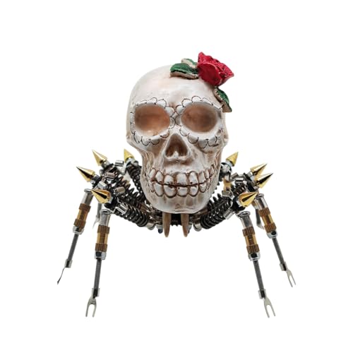 3D Metall Modellbausätze Puzzle für Erwachsene, Steampunk 3D DIY Metallmontage Mechanischer Schädel Spinne Nachtlicht Puzzles, Kreativ für Erwachsene (200+PCS) von Palapozzy