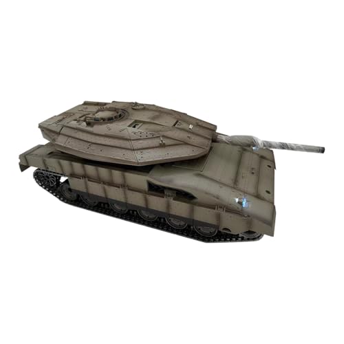Palapozzy 1/16 RC Panzer für Erwachsene, 2,4 G Israel Merkava-IV Hauptkampfferngesteuertes Panzermodell mit Soundlicht und Infrarotkampf, RC Fahrzeugmodell für Militärbegeisterte von Palapozzy