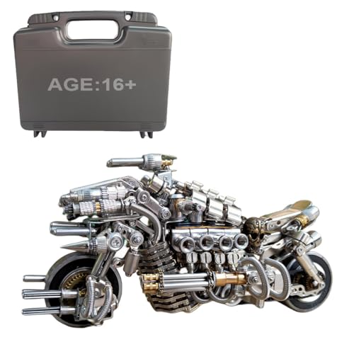 Palapozzy 3D Metall Puzzle für Erwachsene Mechanisches Motorrad Modell, DIY Montage Ornamente Sets Verzweifelte Verfolgung Motorrad, Kreative Dekoration Geschenke (600+PCS) von Palapozzy