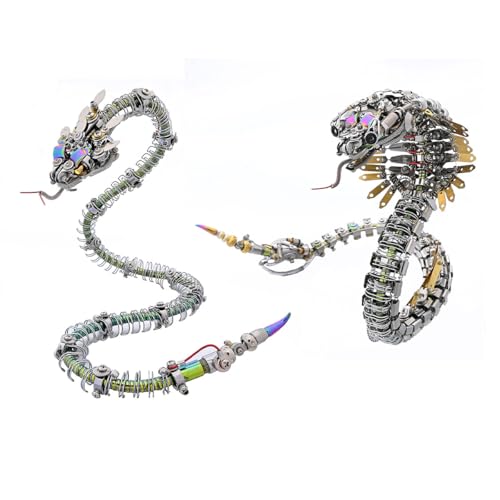 Palapozzy 3D Metall Schlange Modellbausätze, Steampunk 3D DIY Biomimetisches Metall Mechanische Schlange Montage Puzzle, Herausforderndes Geschenk für Jungen oder Mädchen Palapozzy 3D Metall Schlange Modellbausätze, Steampunk 3D DIY Biomimetisches Metall Mechanische Schlange Montage Puzzle, Herausforderndes Geschenk für Jungen oder Mädchen von Palapozzy